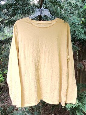 NWOT 2X Dip 100% cotton long sleeve tshirt in yummy yellow